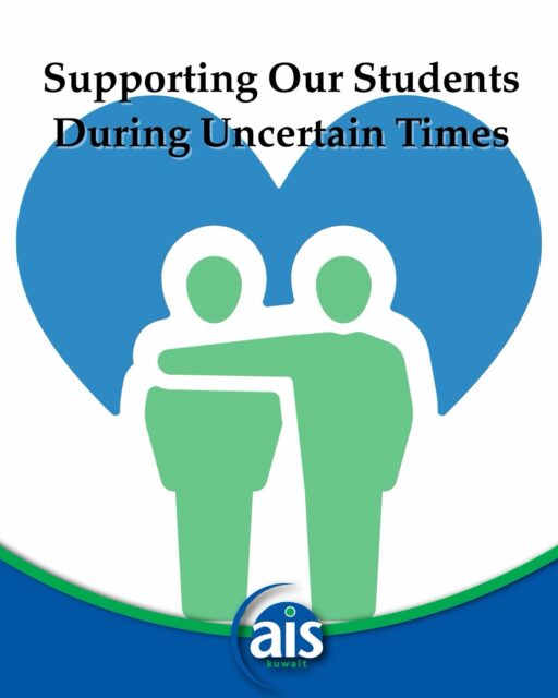 Supporting our students during uncertain times and creating a sense of calm for our students is essential 💙Here are a few simple tips that help them relax, feel safe, and stay reassured. 

#aisq8 #kuwait #staysafe #wearehere