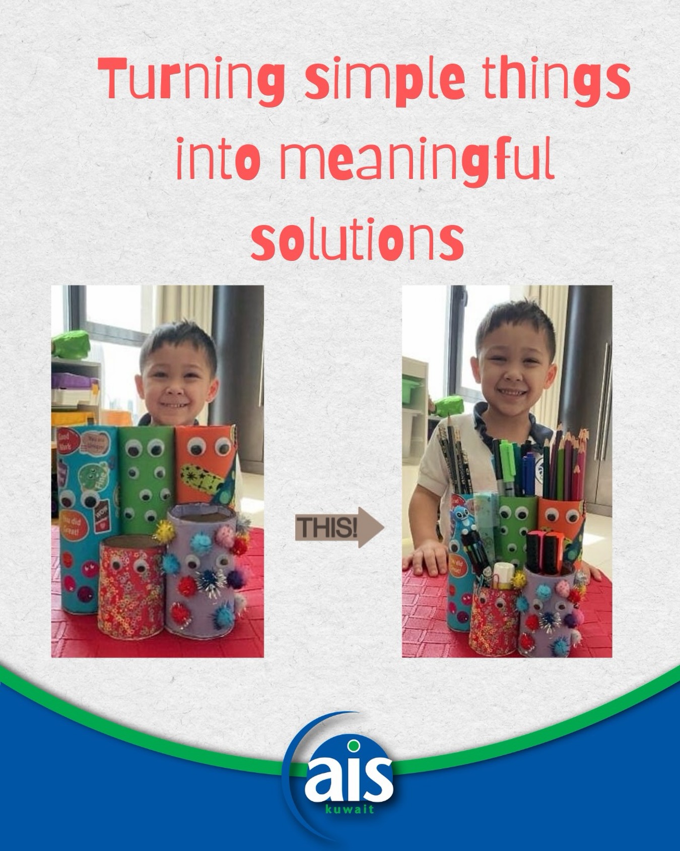 Through inquiry, creativity, and problem-solving, our students explored sustainability in action while developing responsibility and ownership of their learning spaces. What may have started as cardboard rolls and containers became a lesson in resourcefulness, design, and care for our environment. 🤩

#IBPYP #STEMInnovation #SustainabilityInAction #StudentAgency #RecyclingWithPurpose
