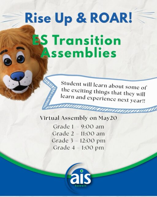 RISE UP & ROAR 🦁!!
Transition assembly from grade to grade.
New Year, New  Adventure. A lot to Learn 🤩

#aisq8 #aisq8es #transitionassembly